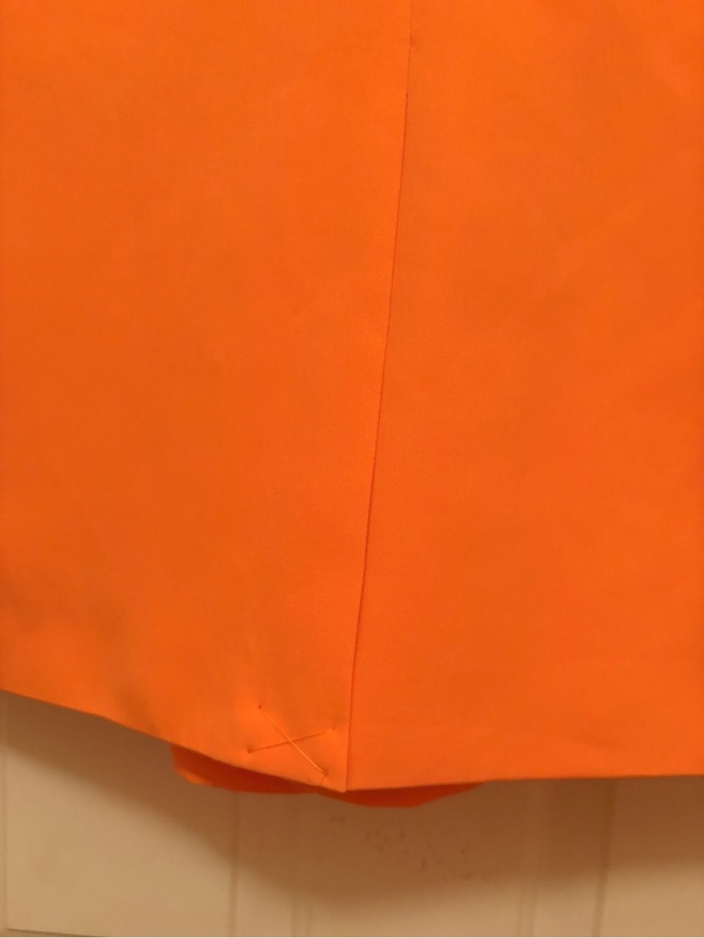 DKNY Bright Orange Double-Breasted Trench Blazer - Picture 5 of 8